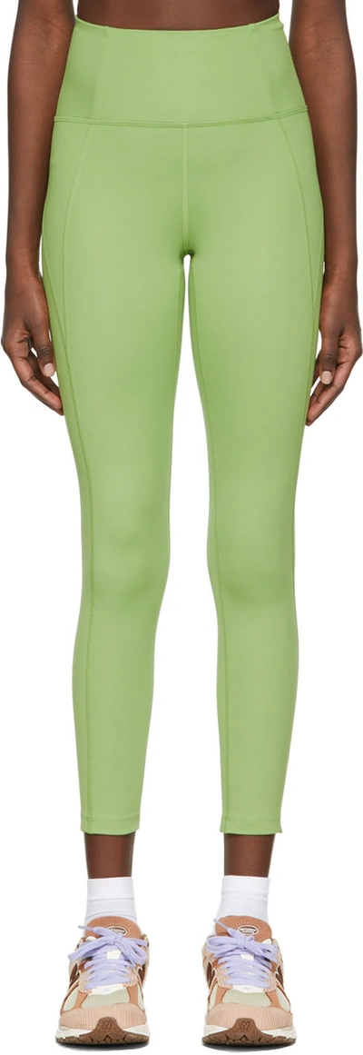 Shop Girlfriend Collective Green Recycled Polyester Sport Leggings In Mantis