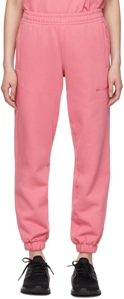 Shop Adidas X Humanrace By Pharrell Williams Pink Humanrace Basics Cotton Lounge Pants In Rose Tone