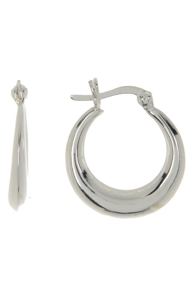 Argento Vivo Sterling Silver Tapered Hoop Earrings In Silver
