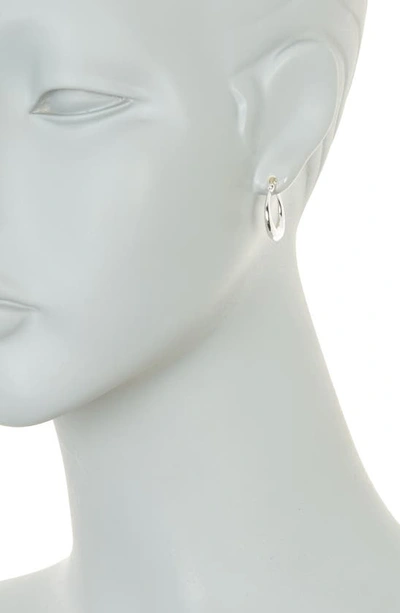 Argento Vivo Sterling Silver Tapered Hoop Earrings In Silver