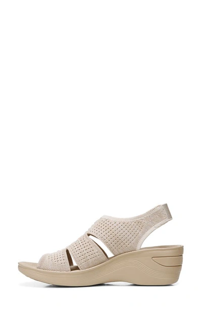 Shop Bzees Double Up Wedge Slingback Sandal In Almond Knit