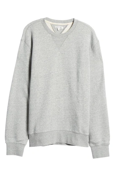 Shop Alex Mill Garment Dyed Crewneck Sweatshirt In Heather Grey