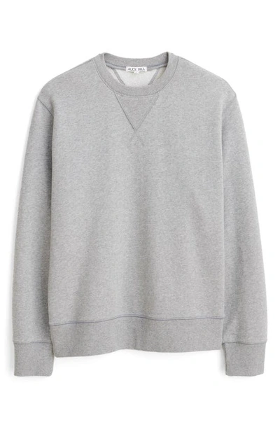 Shop Alex Mill Garment Dyed Crewneck Sweatshirt In Heather Grey