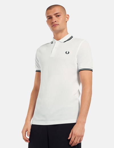 Fred Perry Twin Tipped Polo Shirt In White | ModeSens