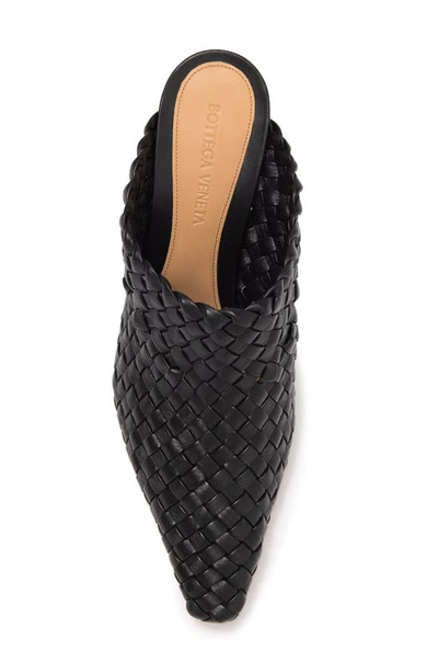 Shop Bottega Veneta Woven Leather Mule In Black