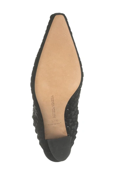 Shop Bottega Veneta Woven Leather Mule In Black