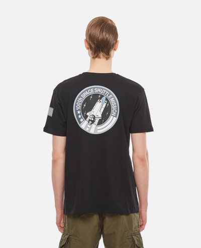 Shop Alpha Industries Cotton  Space Shuttle T  T-shirt In Black