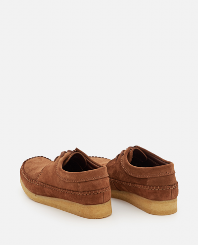 Shop Clarks Weaver  Suede Lace-up Shoes In Red