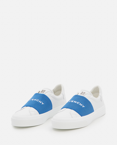 Shop Givenchy City Sport  Leather Sneakers With Elastic In Red