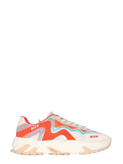 Shop Msgm Vortex Sneakers In Multicolor