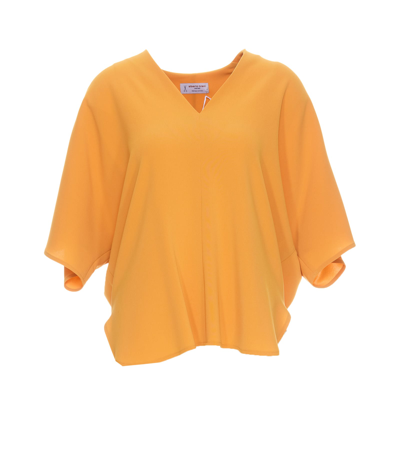 Shop Alberto Biani Kimono Blouse Shirt In Orange