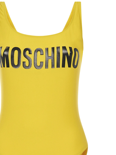 Shop Moschino Swimsuit In Yellow