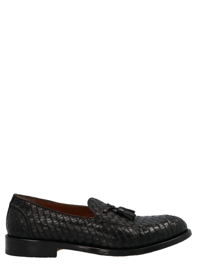 Shop Doucal's Flex Loafers In Black
