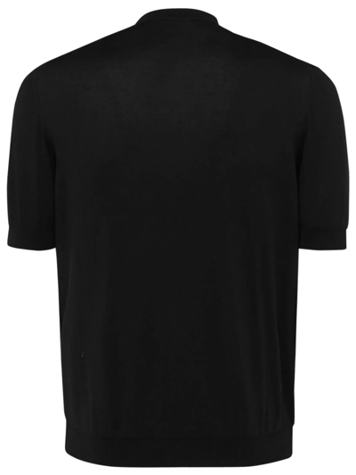 Shop Malo Black Cotton T-shirt In Nero