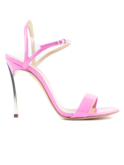 Shop Casadei Pink Blade V Celebrity Sandals In Rosa