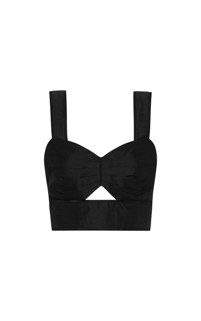 Shop Aje Women's Recurrence Cotton Bustier Top In Black
