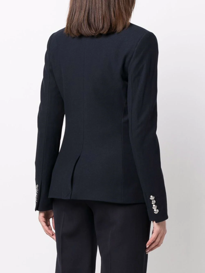 Ralph Lauren Womens Textured Jacquard Two-button Blazer In Blue