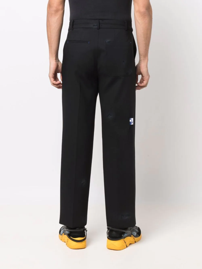 Shop Ader Error Straight-leg Trousers In Black