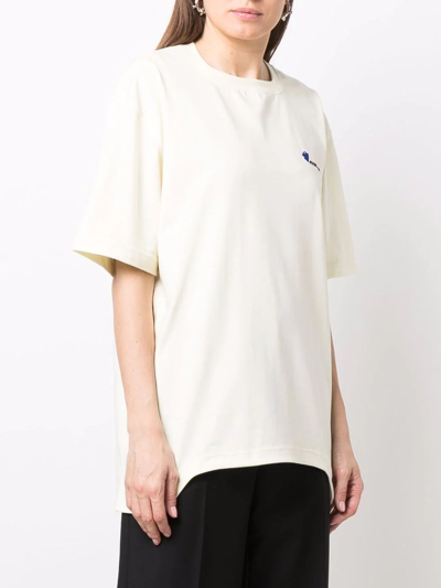 Shop Ader Error Embroidered Logo T-shirt In Yellow