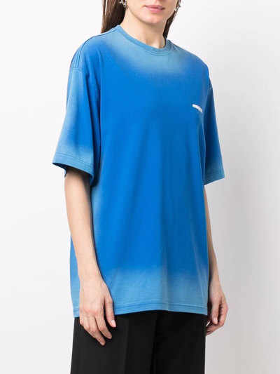 Shop Ader Error Logo-print Oversized T-shirt In Blue