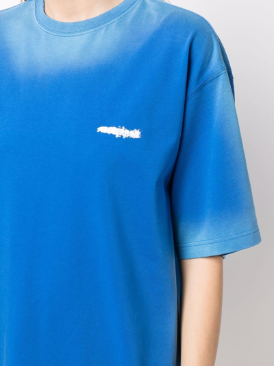 Shop Ader Error Logo-print Oversized T-shirt In Blue