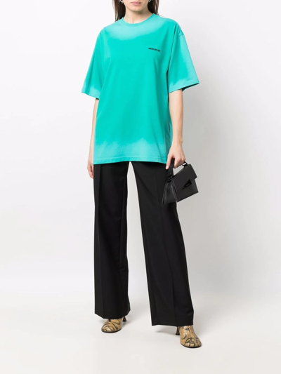 Ader Error Embroidered Logo T-shirt In Green