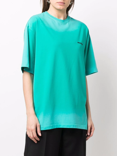Ader Error Embroidered Logo T-shirt In Green