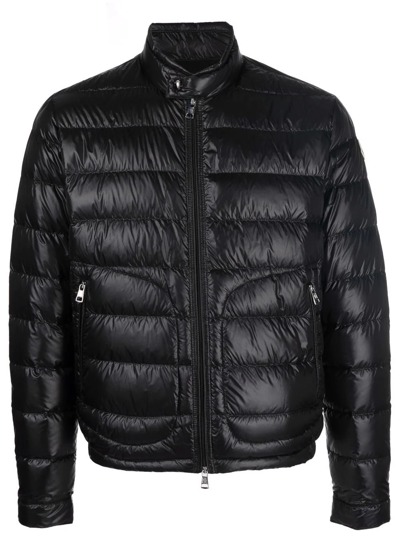 Shop Moncler Padded Zip-front Jacket In Black