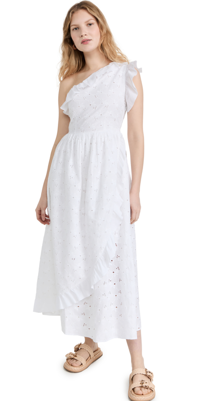 Shop Batsheva Jude Dress In White Broderie Anglaise