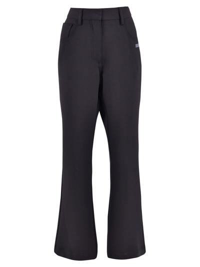 Shop Off-white Cropped Trousers - Women In Nero