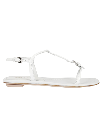 Shop Prada Open Toe Sandals - Women In White