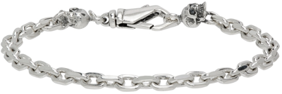 Shop Emanuele Bicocchi Silver Tight Chain Link Bracelet