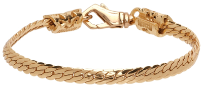 Shop Emanuele Bicocchi Gold Foxtail Link Bracelet
