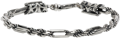 Shop Emanuele Bicocchi Silver Double Link Bracelet