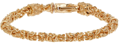 Shop Emanuele Bicocchi Gold Byzantine Chain Bracelet