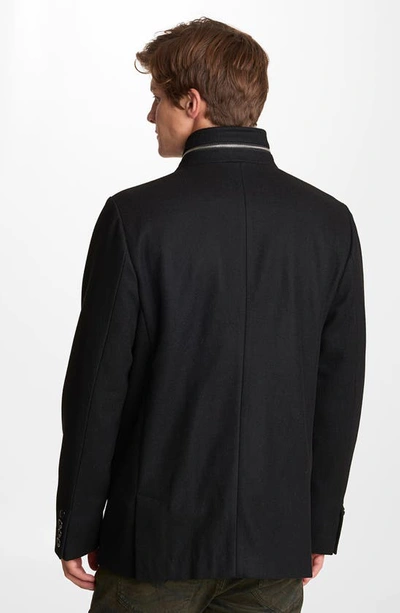 Shop Karl Lagerfeld Wool Blend Jacket In Black