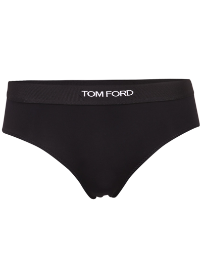 Shop Tom Ford Logo Knickers Slip In Black