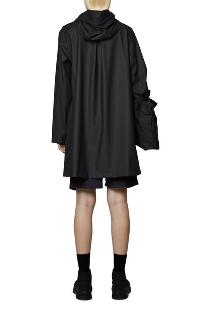 Shop Rains Waterproof Hooded Rain Jacket In Black