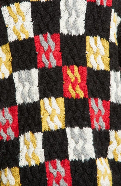 Shop Loewe Patchwork Wool & Alpaca Cardigan In Black/ Multicolor