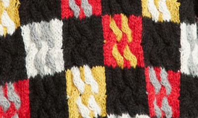 Shop Loewe Patchwork Wool & Alpaca Cardigan In Black/ Multicolor