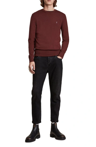 Shop Allsaints Mode Slim Fit Wool Sweater In Damson Red