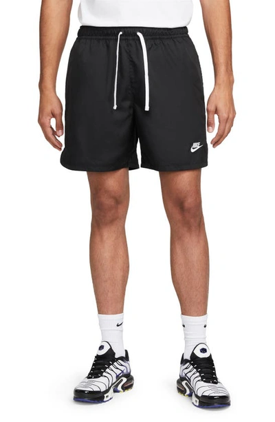 Shop Nike Woven Lined Flow Shorts In Black/ White