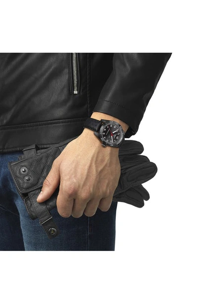 Shop Tissot Prs 516 Powermatic 80 Leather Strap Watch, 42mm In Black