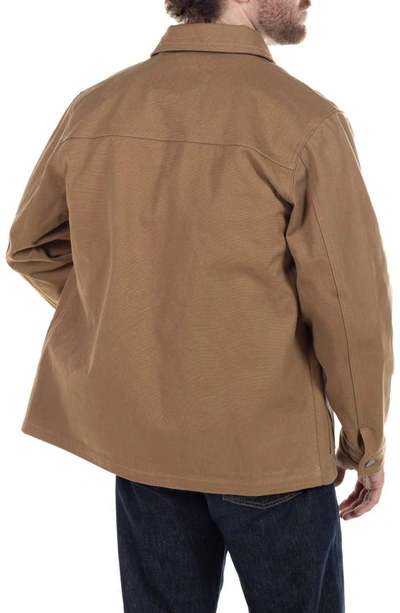 Schott Cotton Canvas Jacket In Khaki