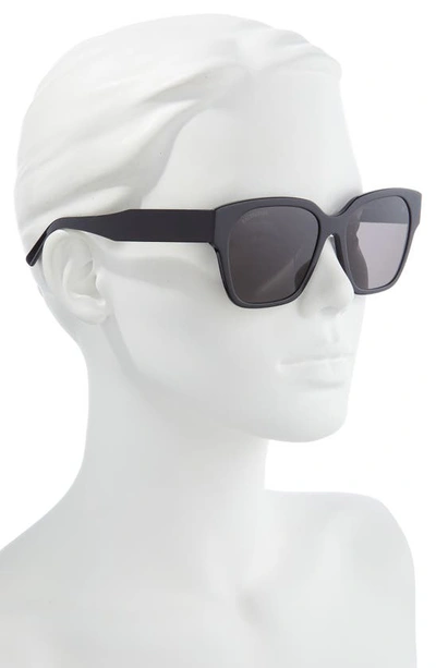 Balenciaga Everyday 56mm Square Sunglasses In Shiny Black | ModeSens