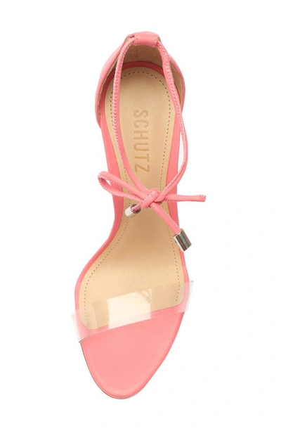 Shop Schutz Josseana Sandal In Transparente/ Shell Pink