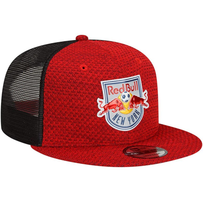 Shop New Era Red New York Red Bulls Kick-off 9fifty Trucker Snapback Hat