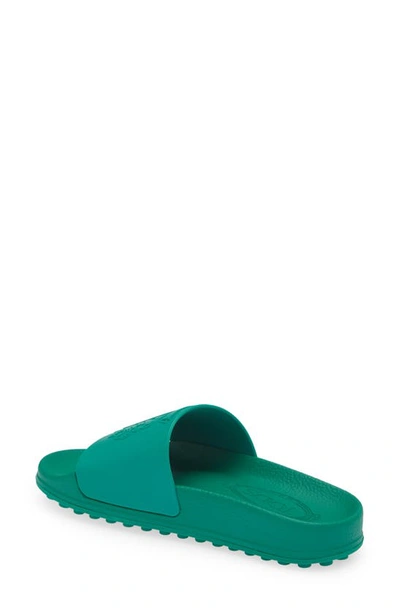 Shop Tod's Logo Slide Sandal In Bottiglia Chiaro