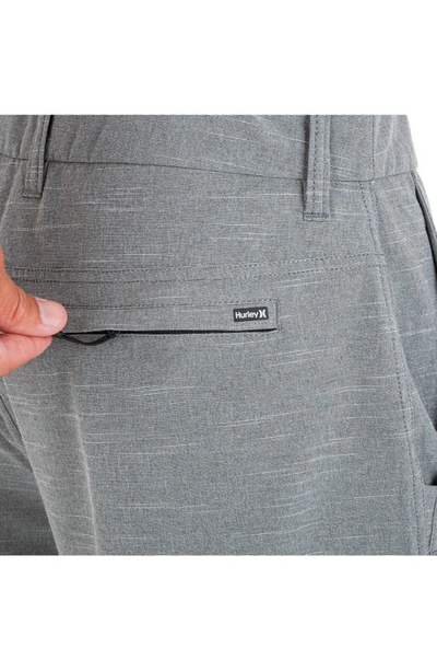 Shop Hurley Phantom Sandbar Stretchband 20" Water Repellent Walk Shorts In Ion Grey