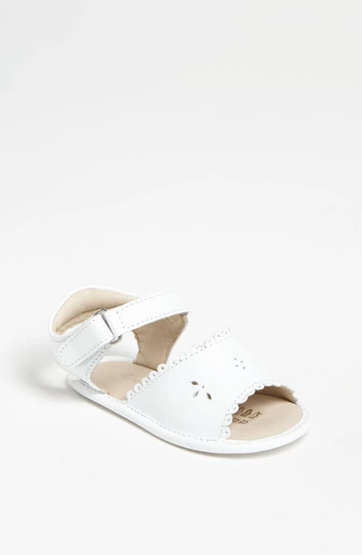Elephantito Girls' Sandal With Scallop - Baby, Little Kid In White